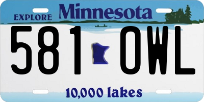 MN license plate 581OWL