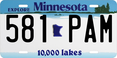 MN license plate 581PAM
