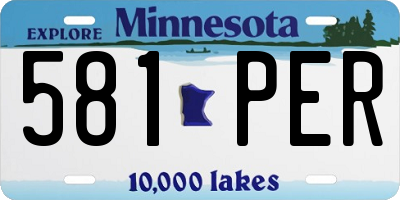MN license plate 581PER