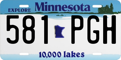 MN license plate 581PGH