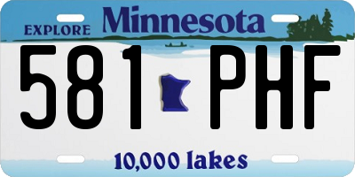 MN license plate 581PHF