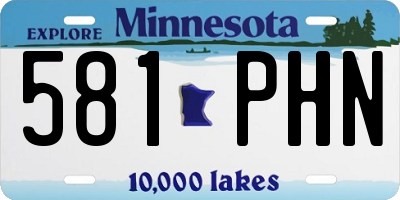 MN license plate 581PHN