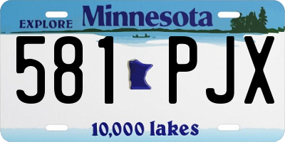 MN license plate 581PJX