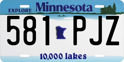 MN license plate 581PJZ