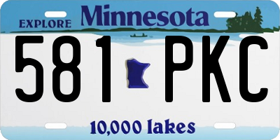 MN license plate 581PKC