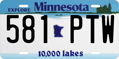 MN license plate 581PTW