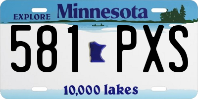 MN license plate 581PXS
