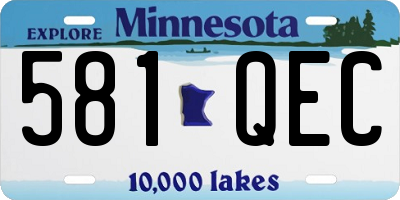 MN license plate 581QEC
