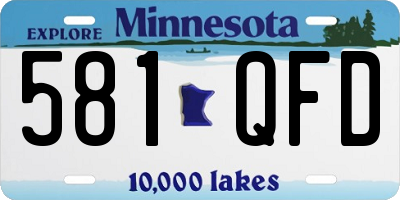 MN license plate 581QFD