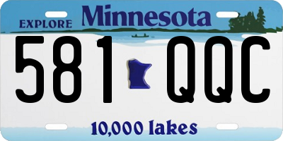 MN license plate 581QQC