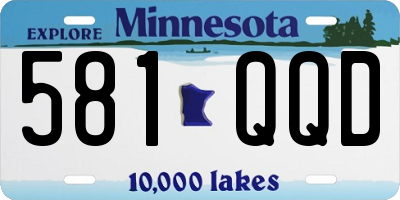 MN license plate 581QQD