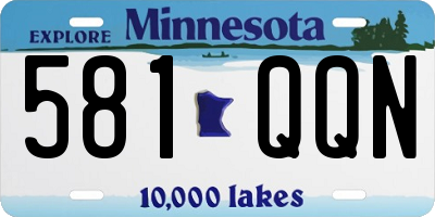 MN license plate 581QQN