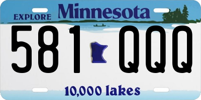 MN license plate 581QQQ