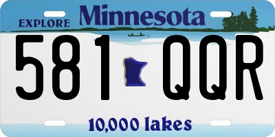 MN license plate 581QQR