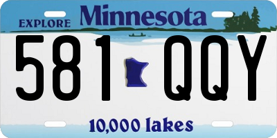 MN license plate 581QQY