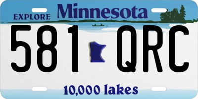 MN license plate 581QRC