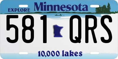 MN license plate 581QRS