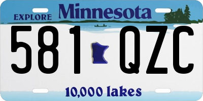 MN license plate 581QZC