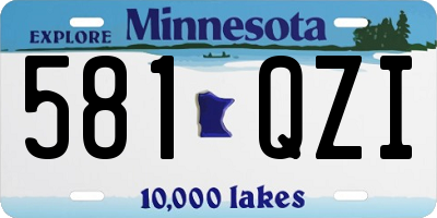 MN license plate 581QZI