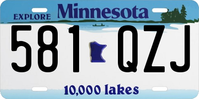 MN license plate 581QZJ
