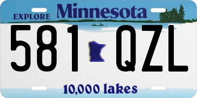 MN license plate 581QZL