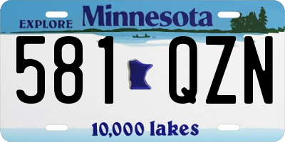 MN license plate 581QZN