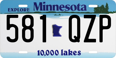 MN license plate 581QZP