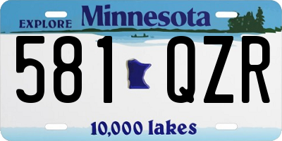 MN license plate 581QZR