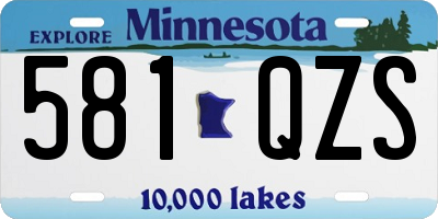 MN license plate 581QZS