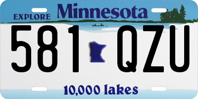 MN license plate 581QZU