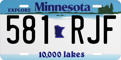 MN license plate 581RJF