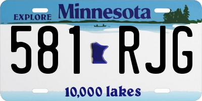 MN license plate 581RJG