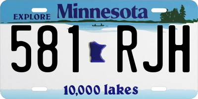 MN license plate 581RJH