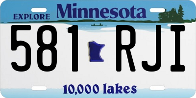 MN license plate 581RJI