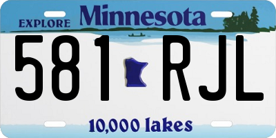 MN license plate 581RJL