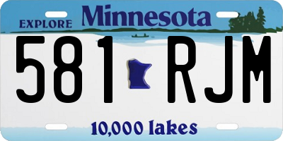 MN license plate 581RJM