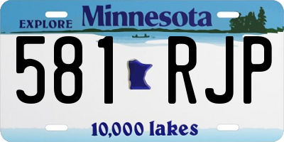 MN license plate 581RJP