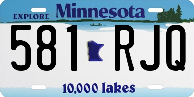MN license plate 581RJQ