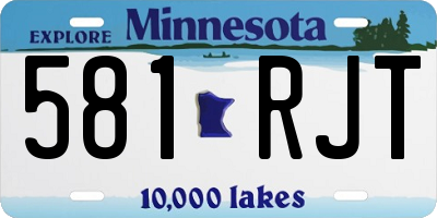 MN license plate 581RJT