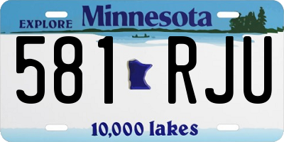 MN license plate 581RJU