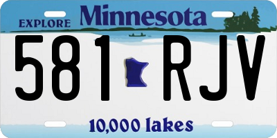 MN license plate 581RJV