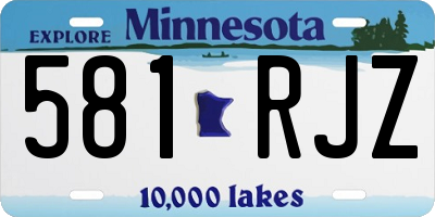 MN license plate 581RJZ
