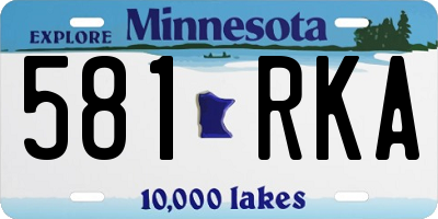 MN license plate 581RKA