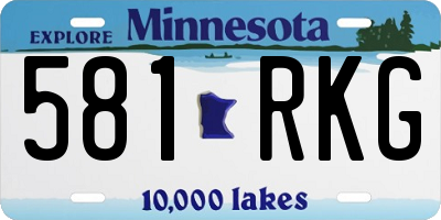 MN license plate 581RKG