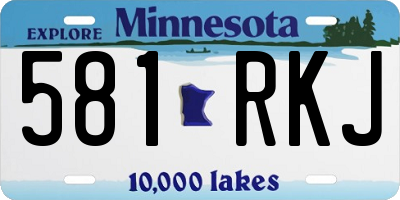 MN license plate 581RKJ