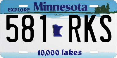 MN license plate 581RKS