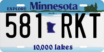 MN license plate 581RKT