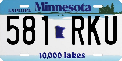 MN license plate 581RKU