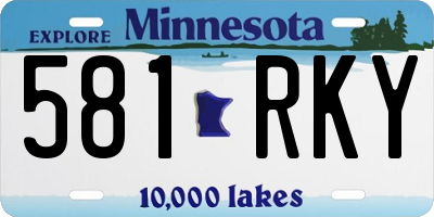 MN license plate 581RKY