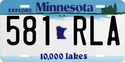 MN license plate 581RLA